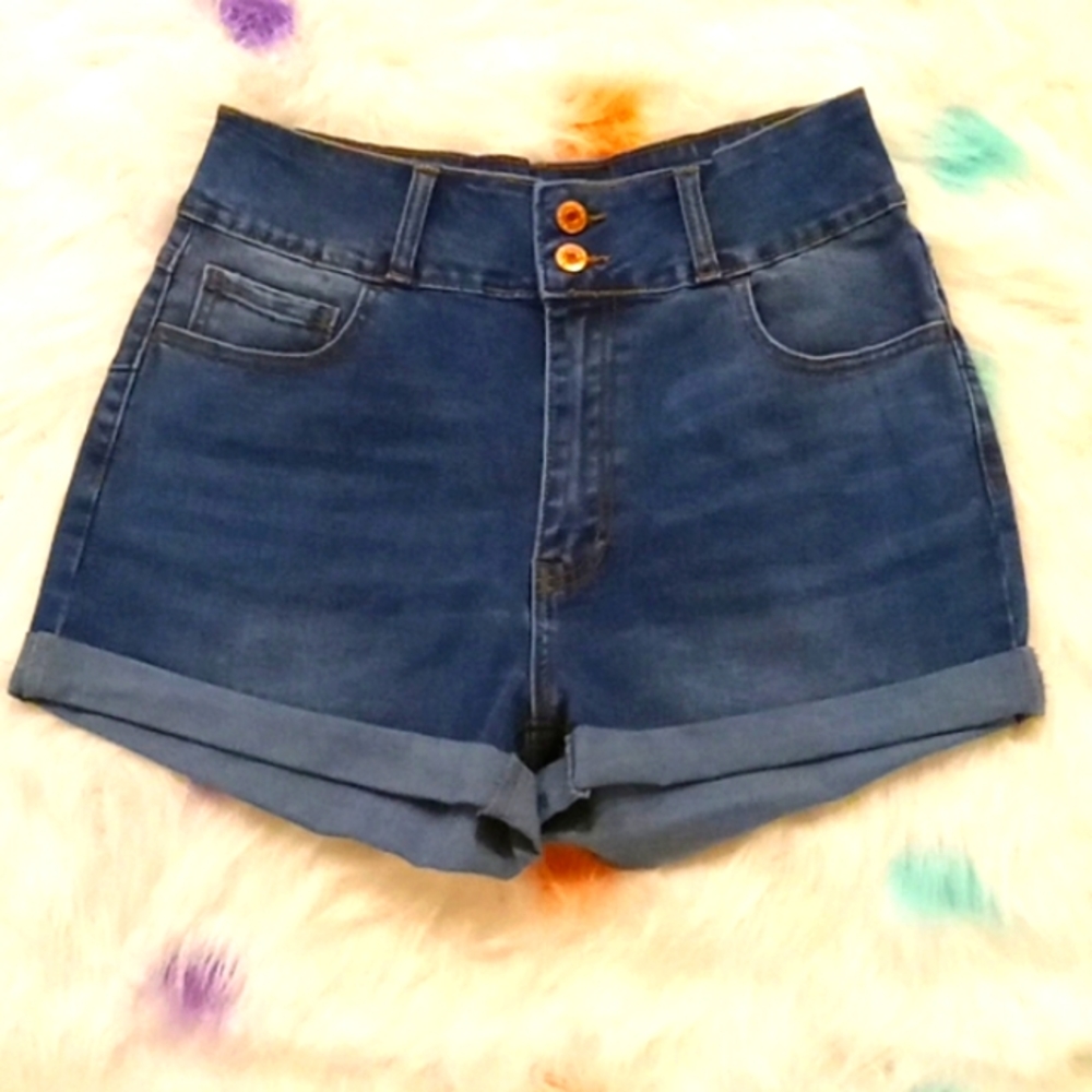 Brand is forever 21- The size is a US 27- The  color is blue